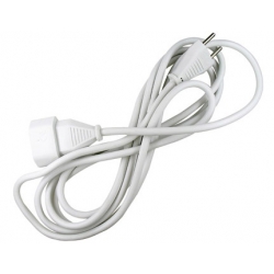 Prolongador cable 2 x 1mm blanco 10a - 3 metros