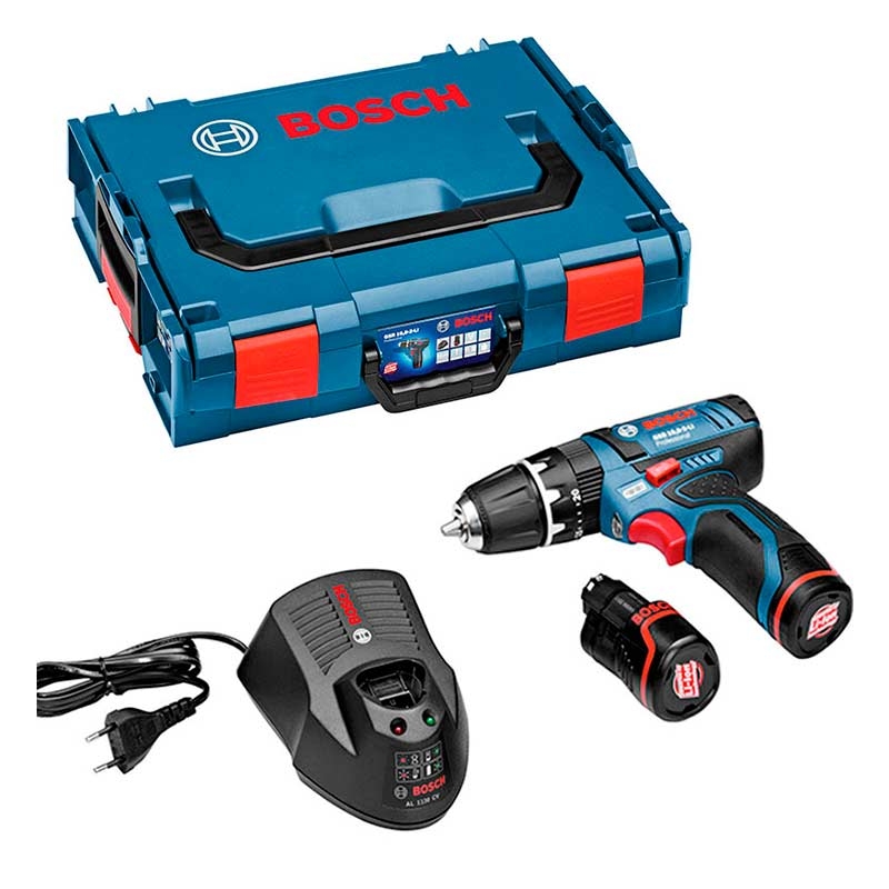 Bosch Professional Taladro atornillador de batería GSR 12V-15 FC (12 V, 2  baterías, 2 Ah, 30 Nm)