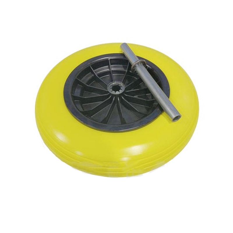 Rueda de carretilla impinchable con un diámetro de 400 mm y un eje de 20 mm  con rodamiento