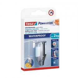 Tira powerstrips waterproof tesa grande blanca