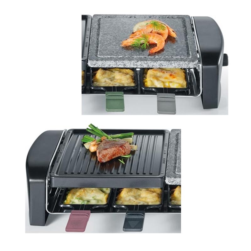 raclette-grill con piedra natural para 4 personas