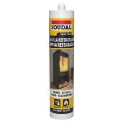 Masilla refractaria soudal 1500 grados negro 290ml