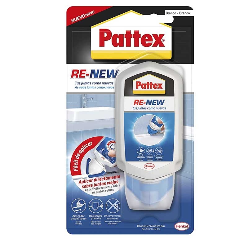 Pattex Baño Sano, silicona antimoho e impermeable, silicona blanca duradera  para cocina y baño, resistente silicona sanitaria, 1 cartucho x 280 ml