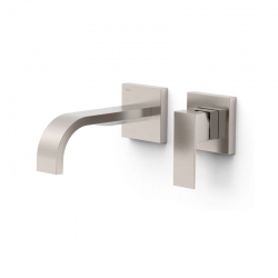 Monomando lavabo tres exclusive cuadro empotrado 180mm acero 00630021ac