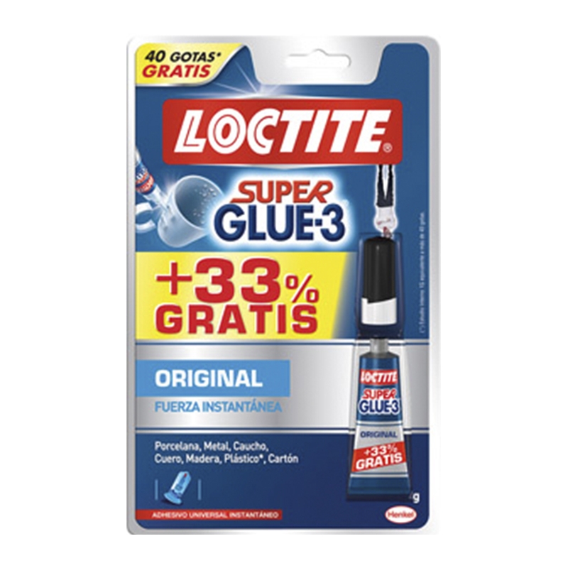 Loctite Super glue 3 3+3 gramos - Suministros Urquiza