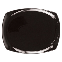 Bandeja porcelana 33 cm rectangular lotto negra