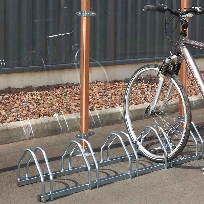 Soporte suelo para bicicleta con rueda de 16´ a 29´ - 44.5x41.5x37 cm.
