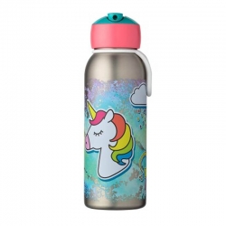 Botella inox flip up termica unicorn 350 ml