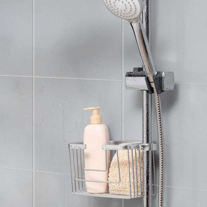 ⇒ Cesta baño tatay con colgador grifo 2 alturas aluminio