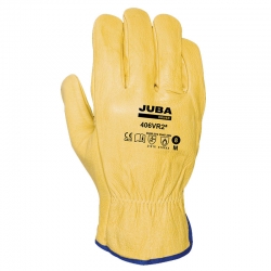 Guante de piel flor vacuno juba b406vr2a amarillo talla 10