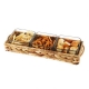 Bandeja fibra con 3 bols item set aperitivo cristal 30x11cm