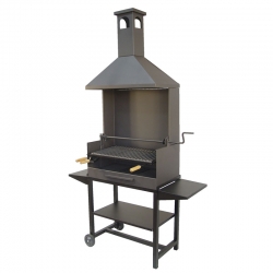 Barbacoa carbon con ruedas imex el zorro 71531 72x40x217 cm