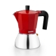 Cafetera monix induction roja 3 tazas