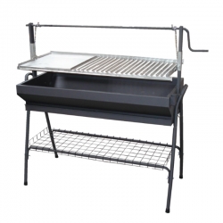 Barbacoa carbon y leña imex el zorro 71764 con parrilla-plancha inox