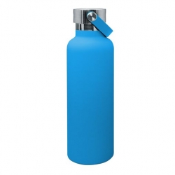 Botella termo inox sport 750 ml azul doble pared