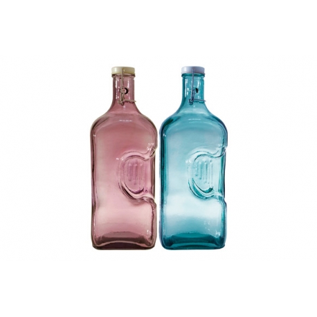Botella cristal surtido colores 2 litros
