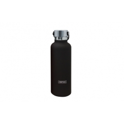 Botella termo inox sport 750 ml negra doble pared