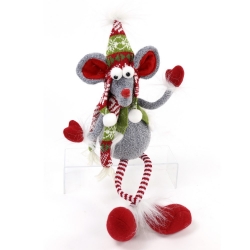 Figura navidad raton tejido 47 cm