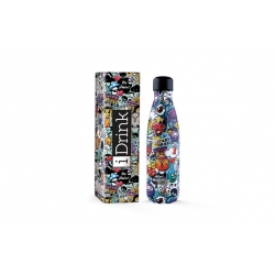 Botella termo inox idrink 500 ml graffiti