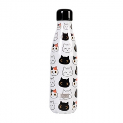 Botella termo inox idrink 500ml gatos