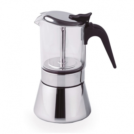 CAFETERA ITALIANA INDUCCION LACOR BOROSILICATO 4 TAZAS