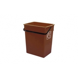 Cubeta reciclar con asa 15 l marron