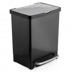 Cubo reciclaje tatay 17+8l negro