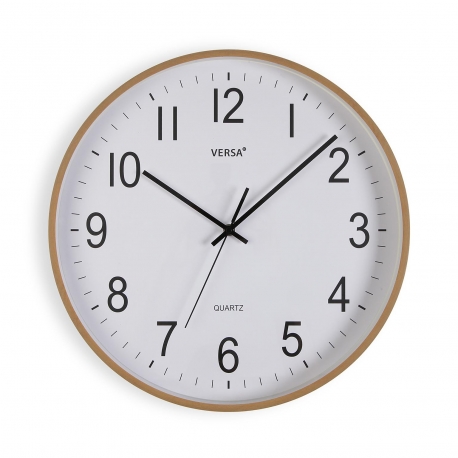 Reloj pared madera clara 40 cm