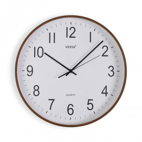 Reloj pared madera oscura 50cm