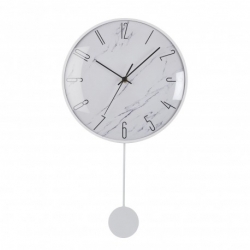 Reloj de pared c/pendulo blanco 29 cm