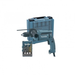 Taladro makita hp1641k1x 680w 13 mm percutor maletin + estuche