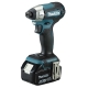 Atornillador de impacto bl makita dtd157rtj 18v lxt 140nm + 2 baterias + cargador + maletin