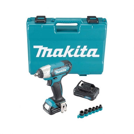 Llave de impacto makita tw140dsaex 12v 140nm + accesorio + maletin