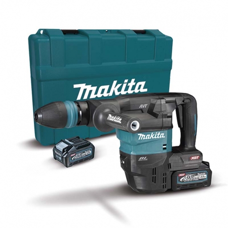 MARTILLO DEMOLEDOR MAKITA HM001GM201 40V 7,1KG + 2 BATERIAS 4AH + CARGADOR + MALETIN