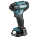 Taladro atornillador makita df033dsae 12v cxt 30nm 1/4" + 2 baterias 2ah + cargador + maletin