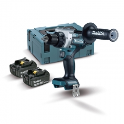 Taladro atornillador makita ddf486rtj 18v lxt 130nm + 2 baterias 5ah + cargador + maletin