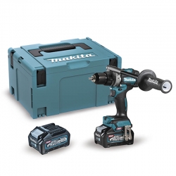 Taladro atornillador makita df001gm201 40v xgt 140nm + 2 baterias 4ah + cargador + maletin