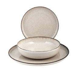 Vajilla porcelana 12 piezas pearl beige