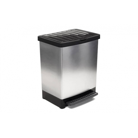 Cubo de basura tatay con pedal metalizado 25 lt