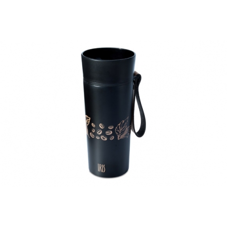 Mug termico negro 360 ml cafe y te