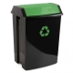 Contenedor reciclaje tatay 50 l negro tapa verde