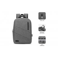 Mochila para portatil subblim city 15,6" gris