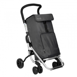 CARRO COMPRA PLAYCARE PLEGABLE RUEDAS GIRATORIAS GRIS