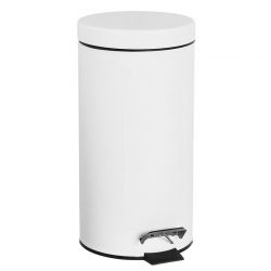 CUBO DE BASURA 40L BLANCO METAL